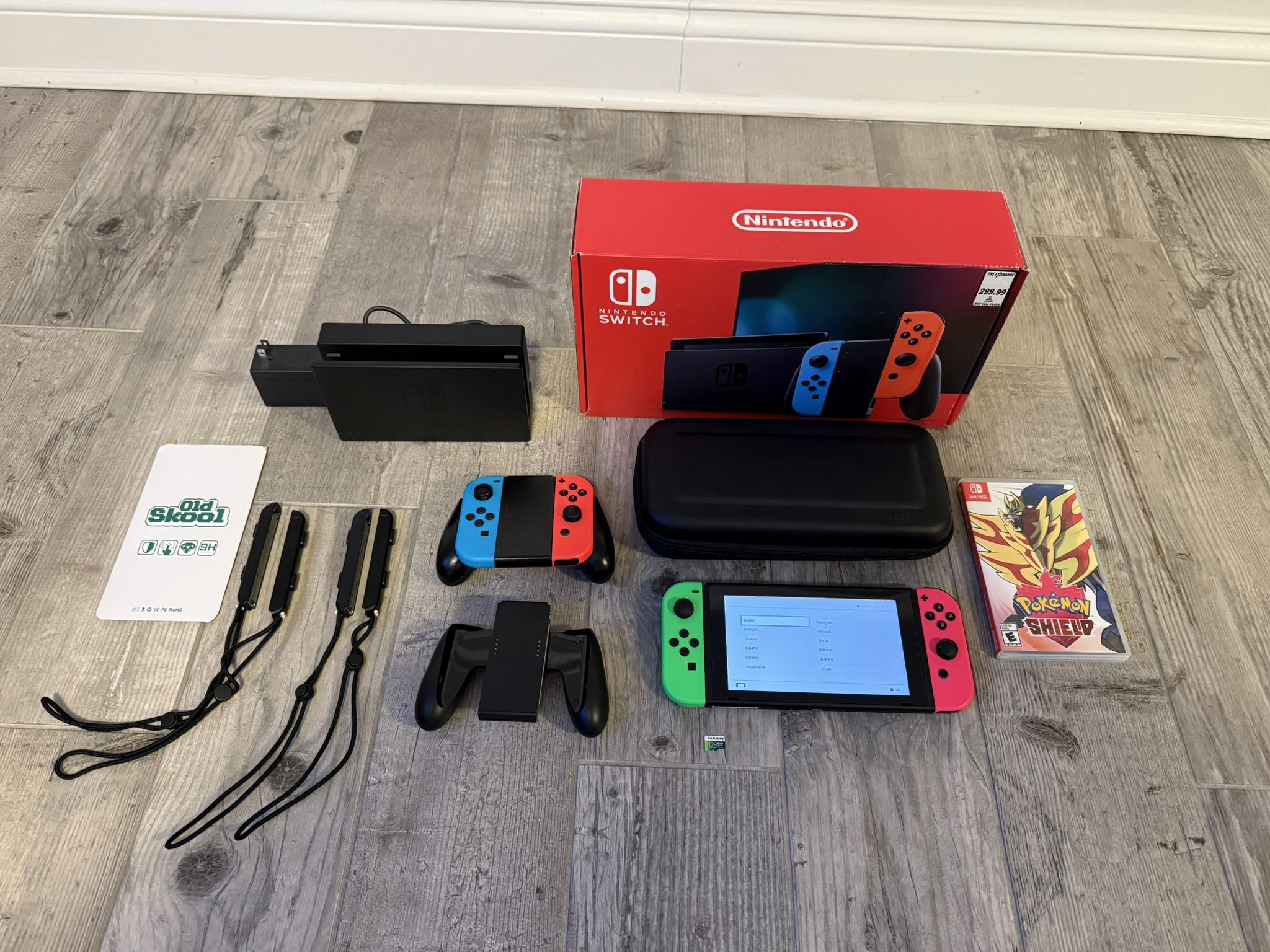 Nintendo Switch Console Bundle w/ Game, Case, & Accessories