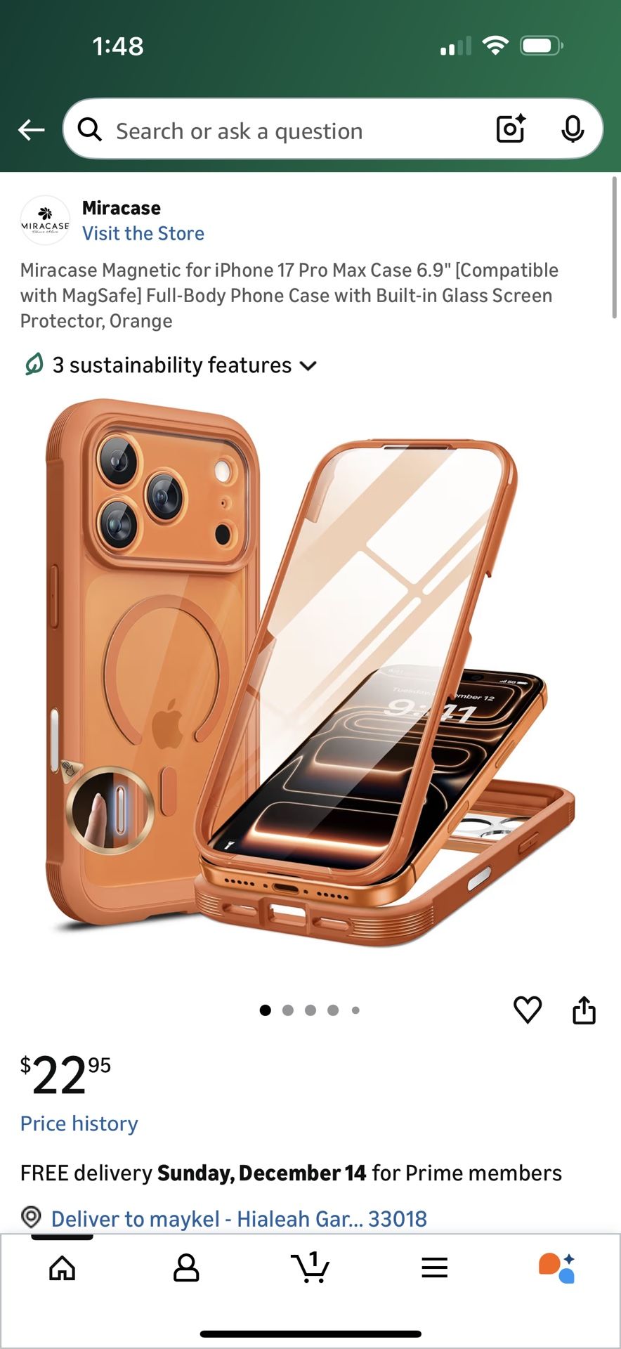 iPhone 17 Pro Max Cover Orange  