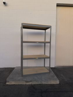 4 Tier Shelving 48 in W x 30 in D American Made Used Heavy Duty Steel Boltless Storage Racks Delivery Available
