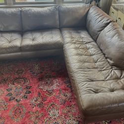 Leather Natuzzi Couch With Chase