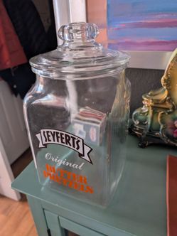 Vintage Seyferts Original Butter Pretzels Glass Jar