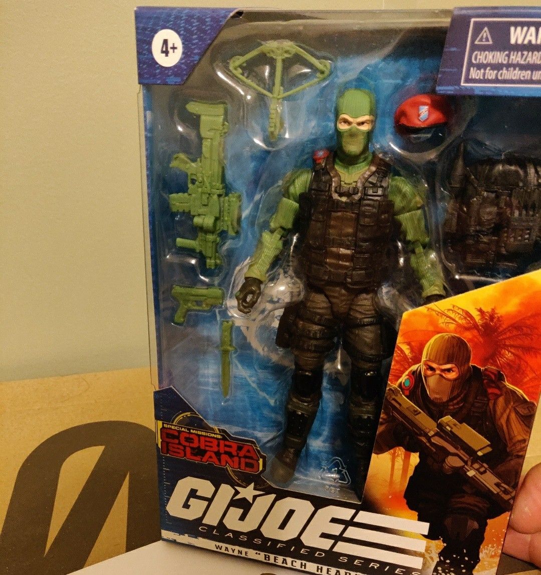 Gi Joe classified beach head in hand. Exclusive