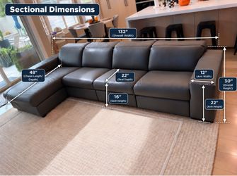 Copenhagen Lianne Power Sectional - Light Gray