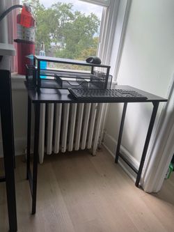 Desk + Keyboard + Mouse + Organizer — $70