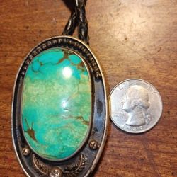 Genuine Turquoise & Eagle Stamp Silver