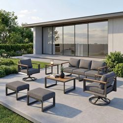 Swivel 7-Piece Outdoor Patio Furniture Set
