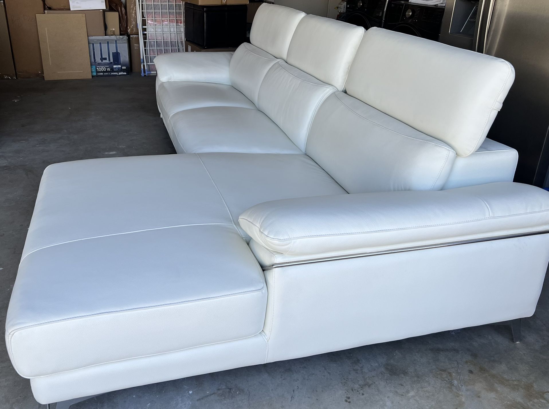 L Shape Ivory Sofa