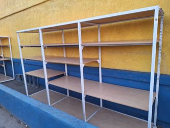 Heavy Duty commercial rack with Adjustable Shelves 
Metal frame wood Shelf $300