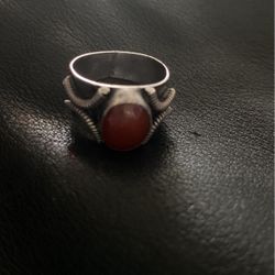 Coral Silver Women's Ring 