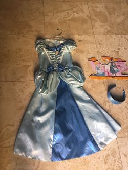 Official Disney Cinderella Shimmer Deluxe Kids Costume - Size Medium (7-8) - Gently Used