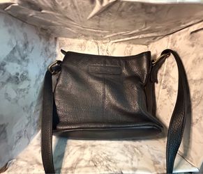 Black Leather Crossbody Shoulder Bag