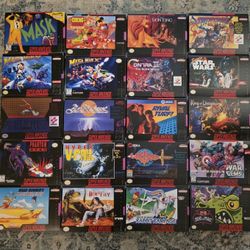 Lot of 20 SNES Boxes. Super Nintendo. **Read**