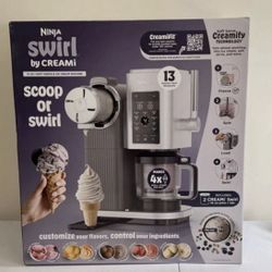 Ninja swirl by cream scoop or swirl 13oz soft serve ice cream maker touch program floor model 
