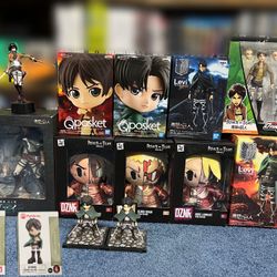 Attack on Titan Figure Statue Plush Bundle Lot