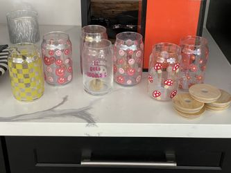 Glass Preppy Cups