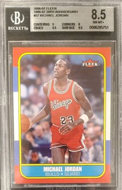 2006-07 Fleer 86-87 20th Anniversary..Michael Jordan BGS 8.5