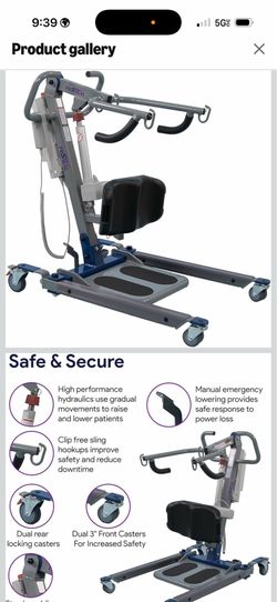 ProHeal Sit to Stand Lift - Full Body Patient Transfer Lifter for Home Use and Facilities - 500 Pound Weight Capacity, 4 Sling Hooks