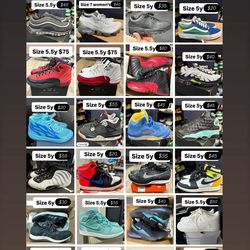 Jordan’s Nikes & more wize 5y & 5.5y youth cheap