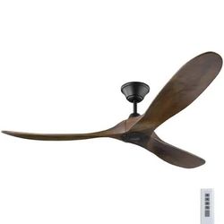 Maverick 60 in. Modern Indoor/Outdoor Matte Black Ceiling Fan