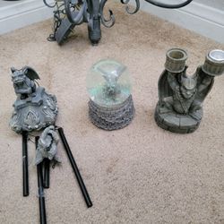 Gargoyles Set Garden Patio Decoration Lawn Statues Ornaments Disney Vandor Wind Chimes 