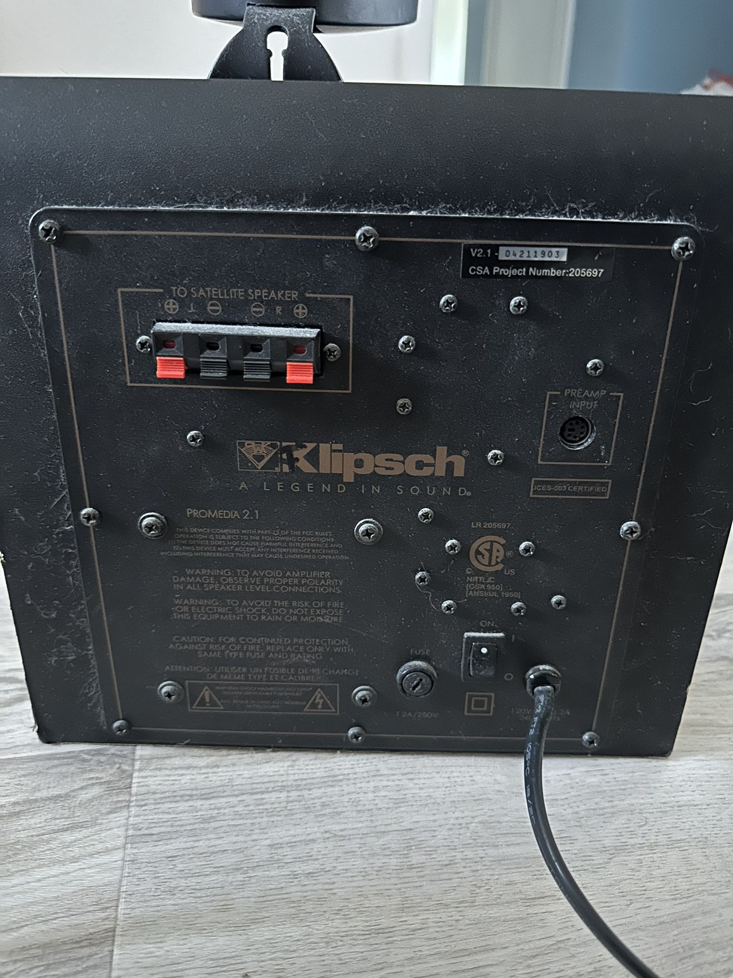 Klipsch Promedia 2.1 Computer Sound System