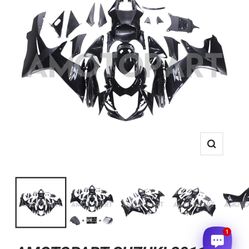 Amotopart Black Injection Mold Fairing Fit for Suzuki GSXR 600/(contact info removed)-2025 K11 New Painted Kit ABS Plastic Motorcycle Bodywork
