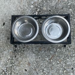 Small Dog Food And Water Bowl  5 Inch Height