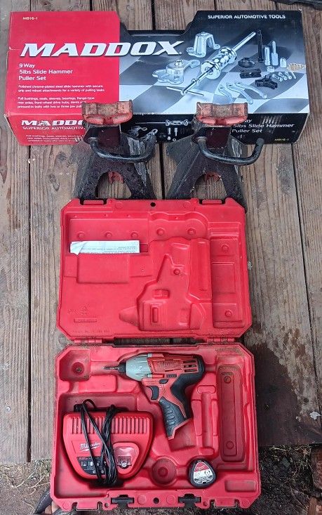 Milwaukee Drill/jack Stands/Maddox Car Repair Bundle