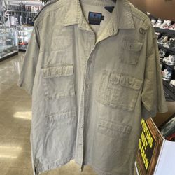 VTG Cargo Pocket Button Up Shirt 
