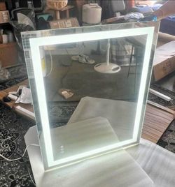 LED Bathroom Mirror with Anti-Fog, Backlit & Front Lit 40x32