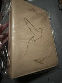 Faux Leather Brown Bird Bible Large Case