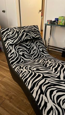 Zebra Print Chaise Lounge