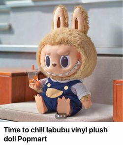 Time to chill labubu vinyl plush doll Popmart
