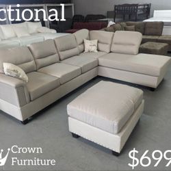 Beige Sectional 
