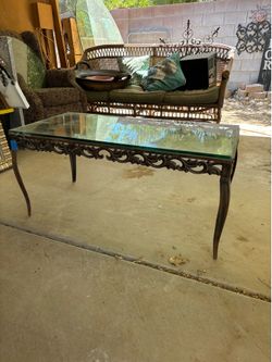 Glass coffee table