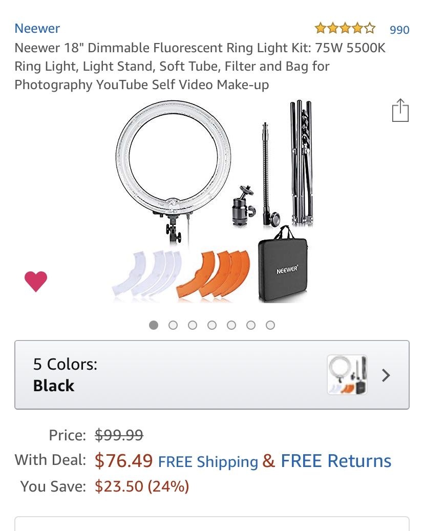 Ring light kit & stand