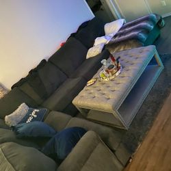 Grey Ottoman