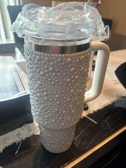 White, Bling Tumbler.