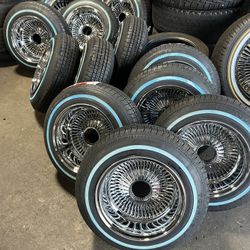 13x7 Wire Wheels Chrome 100 Spoke