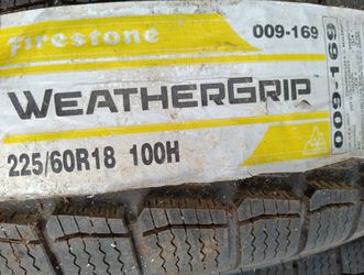 225/60/18  Firestone WeatherGrip Tires