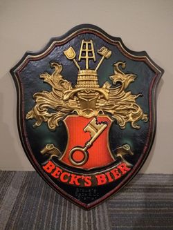 Beck's Bier 3D Shield Key Bar Sign