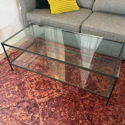 Wrought Iron & Glass Coffee Table