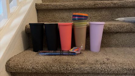 Color-Changing Tumbler & Reusable Straw Set – Perfect for Crafts