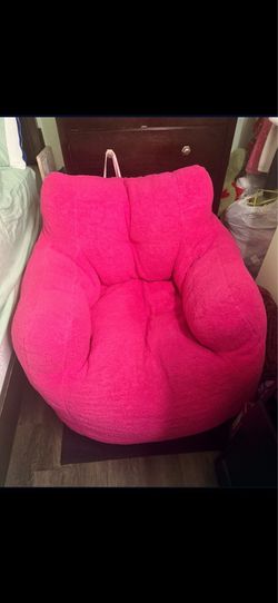 Huge pink beanbag chair