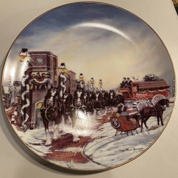 1992 Budweiser Christmas  Plate