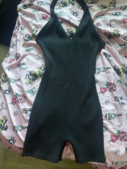 Fashion Nova rib, halter romper large