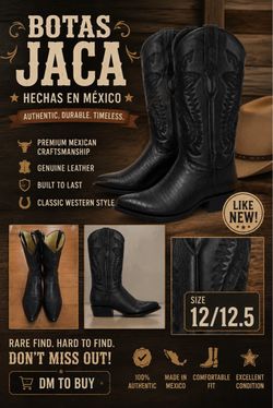 🤠 BOTAS JACA COWBOY BOOTS — MADE IN MEXICO 🇲🇽