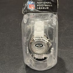 NFL New York Jets Unisex Watch White Game Time Adjustable Straps. New batteries. Still has protective film on Crystal.