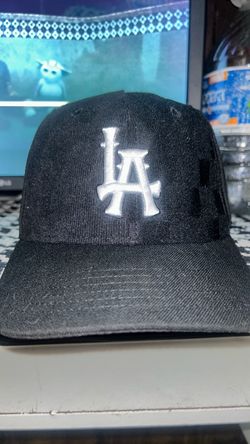 LA Embroidered Black Snapback Hat