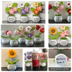 Crochet Tiny Pots For Teacher Appreciation And Mothers Day